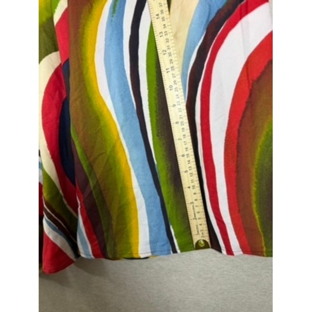 Truth Maxi Skirt Womens 3X Multicolor NWT Wavy Stripe Boho Elastic Waist‎ Belted - Picture 4 of 7